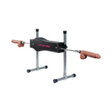 Lovense Bluetooth sex machine side view with silicone attachment mounted on the stand - BDSM Authority