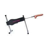 Lovense sex machine angled upward with a single silicone attachment fitted - BDSM Authority