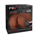 PDX Elite Milk Me Silly vibrating rotating dual-entry mega masturbator, brown - BDSM Authority