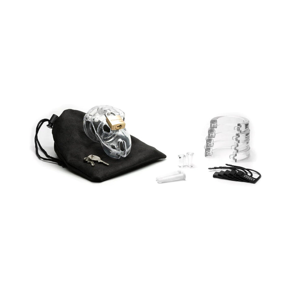 CB-X Mr Stubb Clear Male Chastity Cage Kit, 1.75 Inch Length male chastity cage kit - BDSM Authority