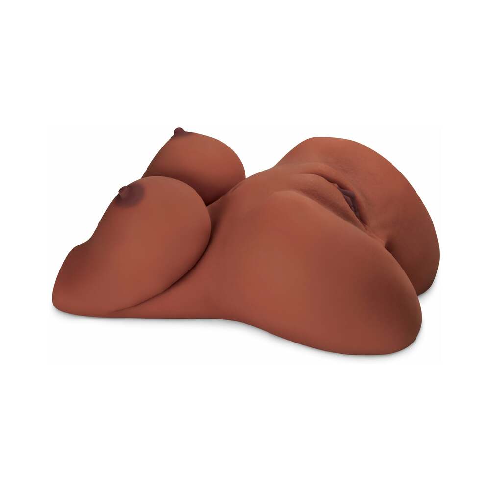 PDX Plus EZ Bang Torso brown Fanta Flesh breasts detail - BDSM Authority