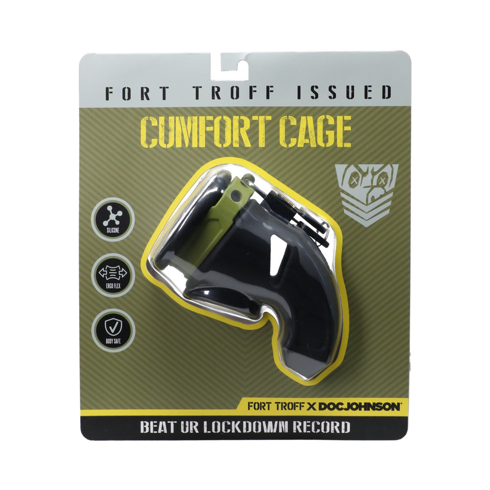 Fort Troff CUMfort Cage flexible black silicone chastity cage - BDSM Authority
