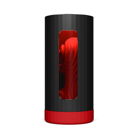 LELO F1S V3 XL Red male pleasure console front view - BDSM Authority