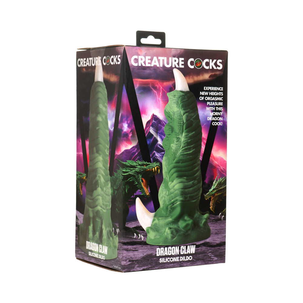 Creature Cocks Dragon Claw green silicone fantasy dildo with talon tip - BDSM Authority