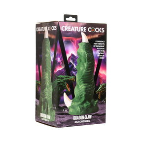 Creature Cocks Dragon Claw green silicone fantasy dildo with talon tip - BDSM Authority