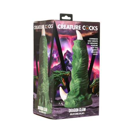 Creature Cocks Dragon Claw green silicone fantasy dildo with talon tip - BDSM Authority