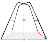 Fantasy sex swing stand assembled view at BDSM Authority