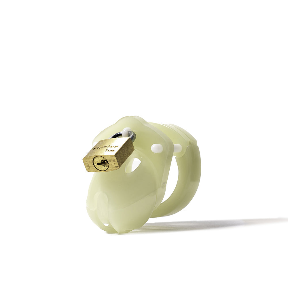 CB-X Mini-Me Glow-in-the-Dark Male Chastity Cage Kit, 1.25 Inch male chastity cage kit - BDSM Authority