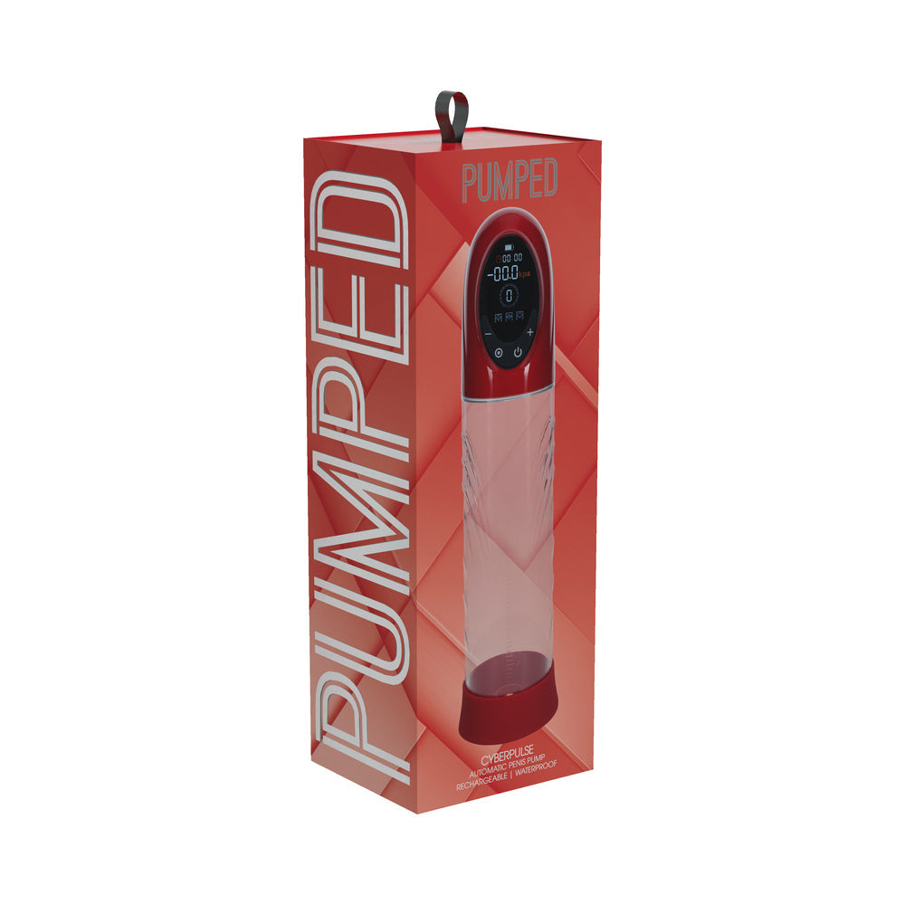 PUMPED CyberPulse automatic waterproof masturbator in metallic red - BDSM Authority