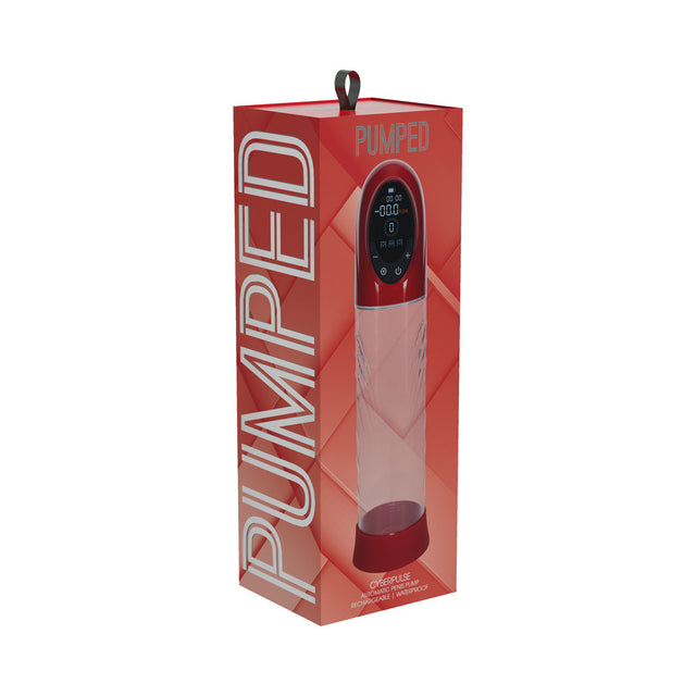 PUMPED CyberPulse automatic waterproof masturbator in metallic red - BDSM Authority