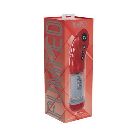 PUMPED StrokeMate masturbator in metallic red - BDSM Authority
