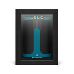 LELO F2S Massager & Stroker Teal front view - BDSM Authority