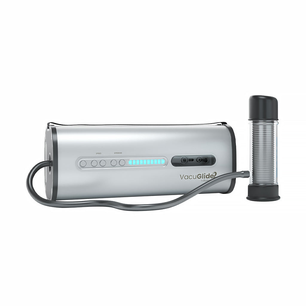 Autoblow VacuGlide 2 unit with a stroker sleeve - BDSM Authority