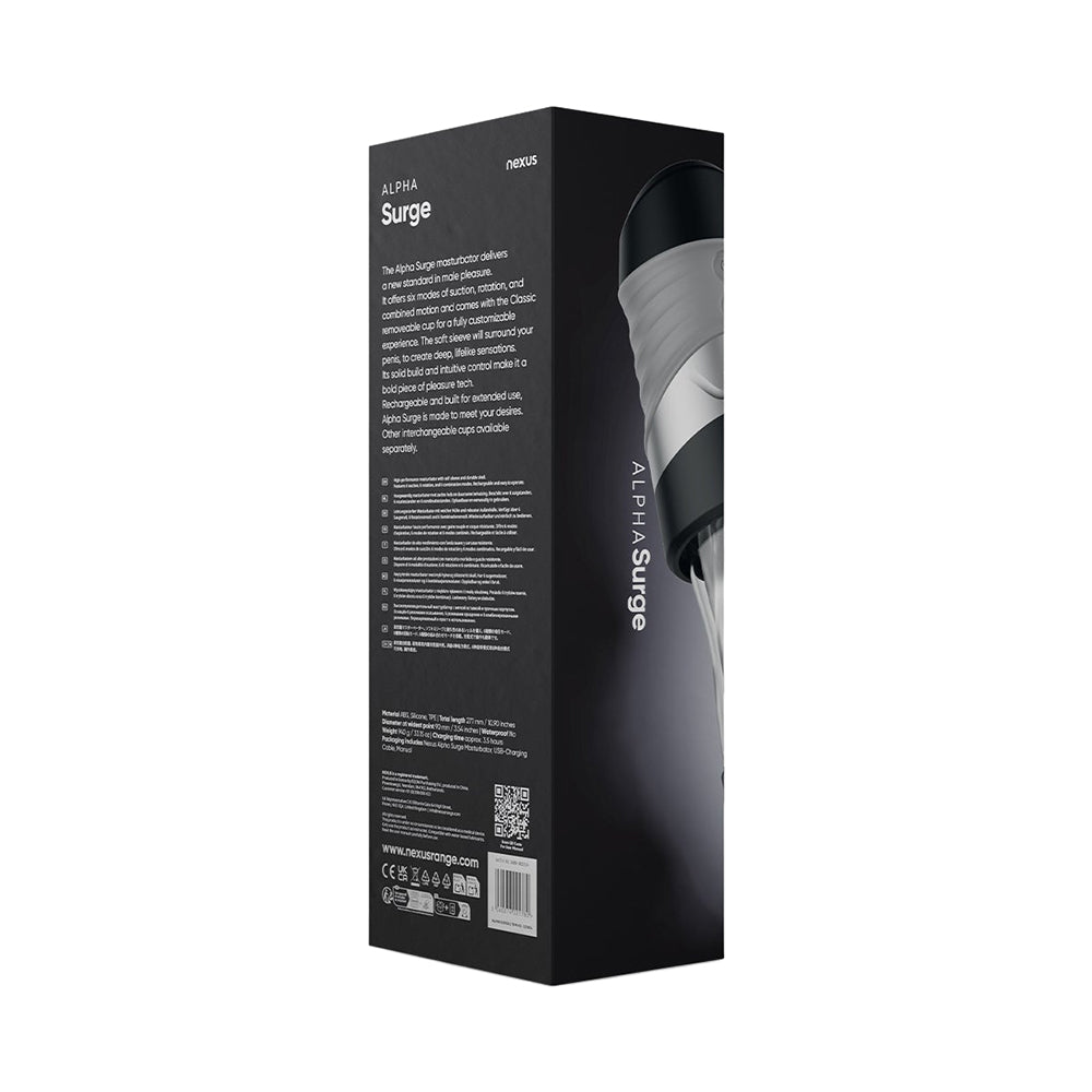 Nexus Alpha Surge Masturbator packaging - BDSM Authority