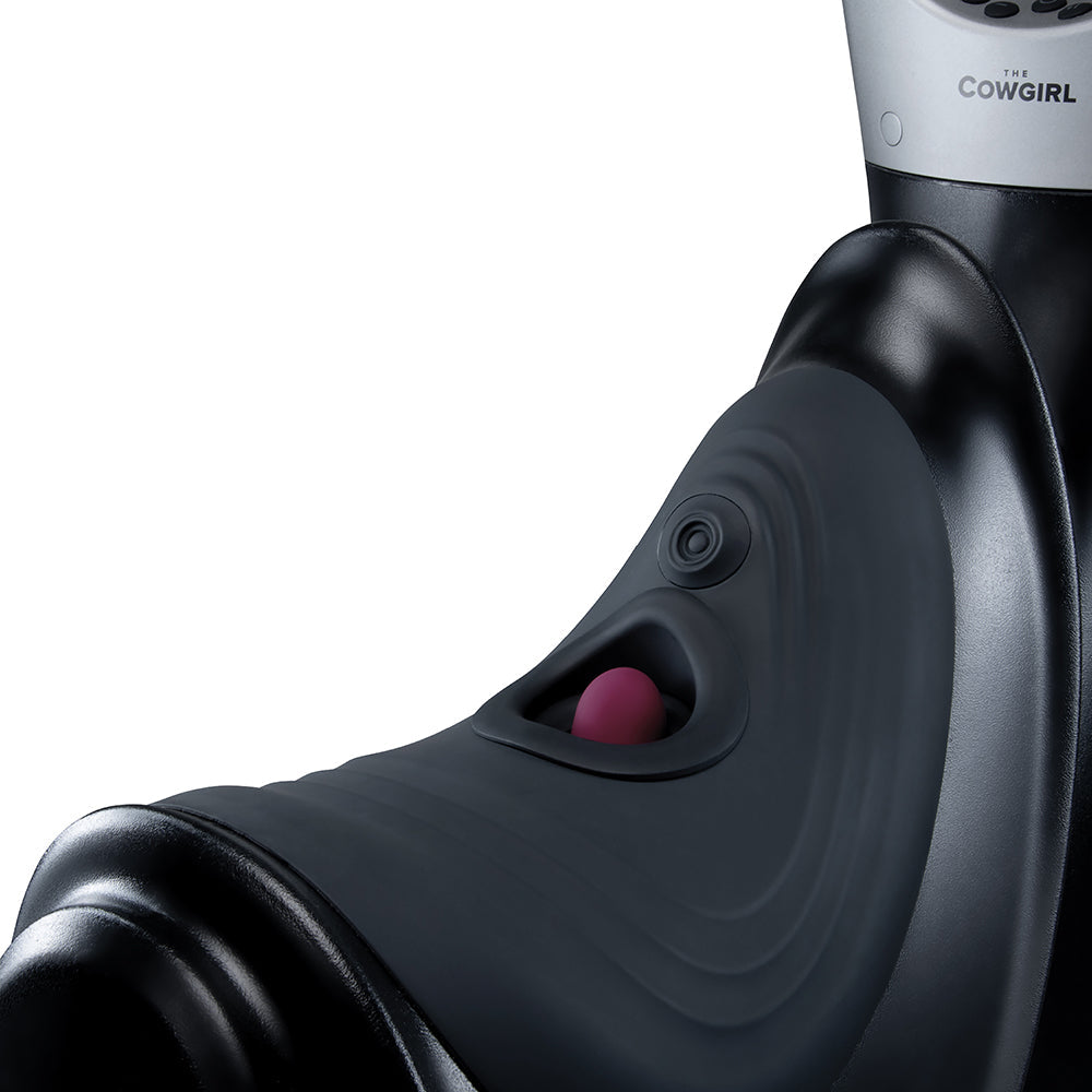 The Cowgirl Thrust Rider control buttons close-up - BDSM Authority