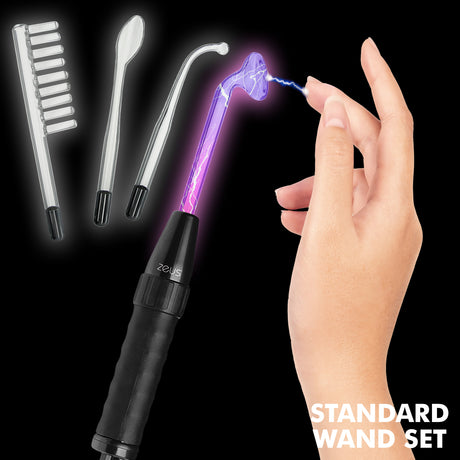 Deluxe Twilight violet wand glowing against skin in the dark - BDSM Authority