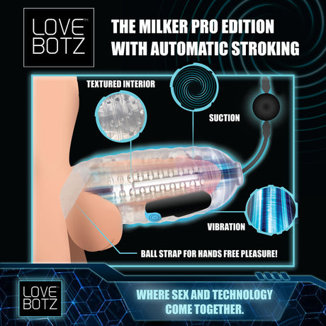 Milker Pro Edition premium masturbator with wireless remote - BDSM Authority