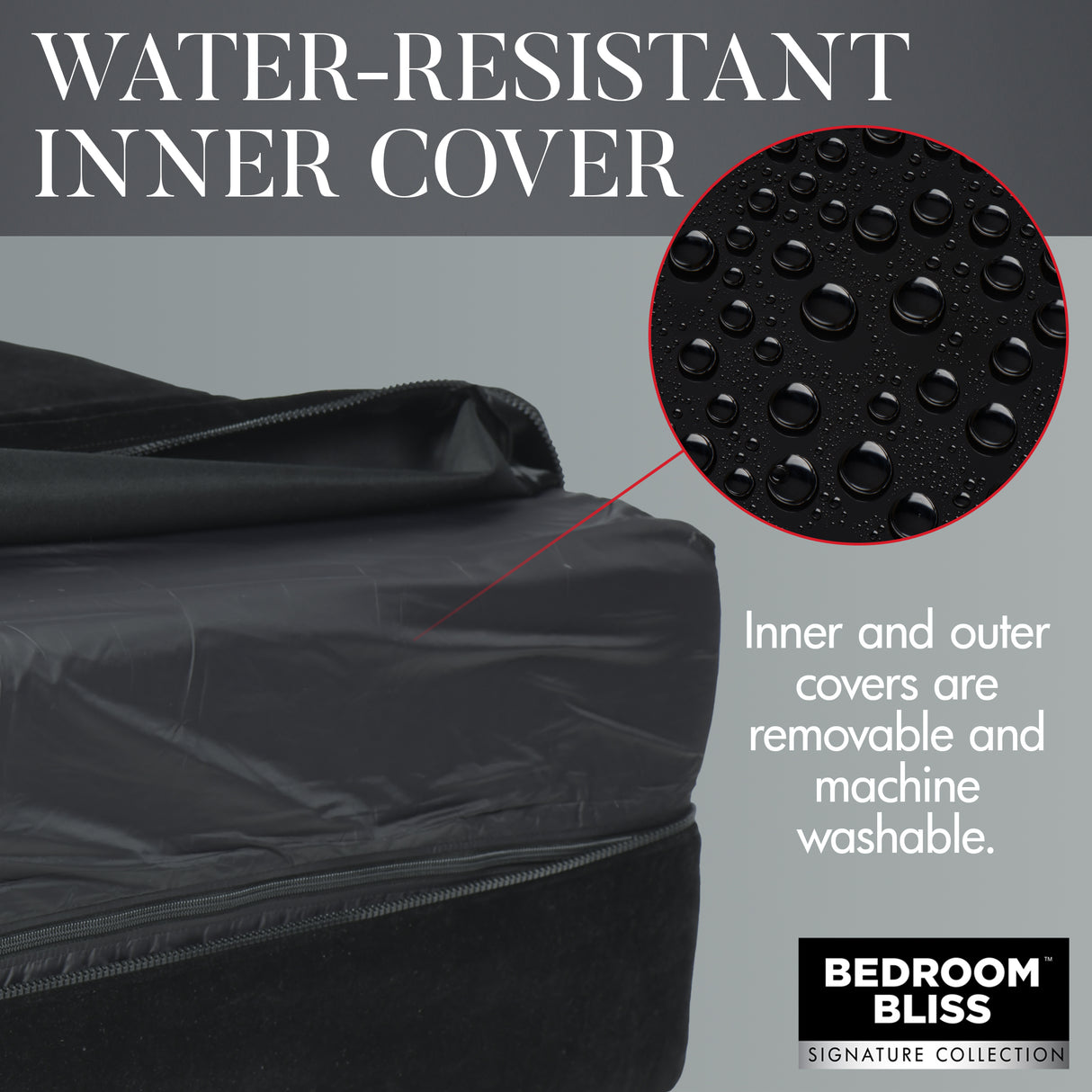 Detail of the Love Toy Cushion water-resistant inner cover and foam core - BDSM Authority