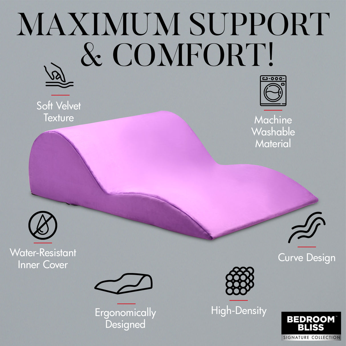 Contoured Love Cushion Sex Position Pillow detail view 4 - BDSM Authority