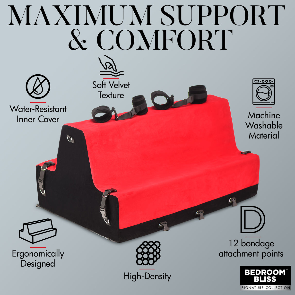 Bondage bench ergonomic hip cradle for partnered play - BDSM Authority