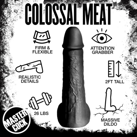 Moby Huge Dildo Black detail view 4, BDSM Authority