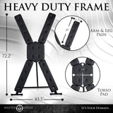 Deluxe St. Andrew's Cross angle view - BDSM Authority