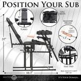 Leg Spreader Obedience Bondage Chair quick-release buckle hardware closeup - BDSM Authority