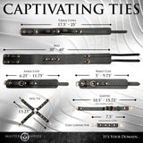 Tied Temptress hog tie connector linking the cuffs - BDSM Authority
