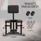 Pleasure Throne Queening Chair full view - BDSM Authority