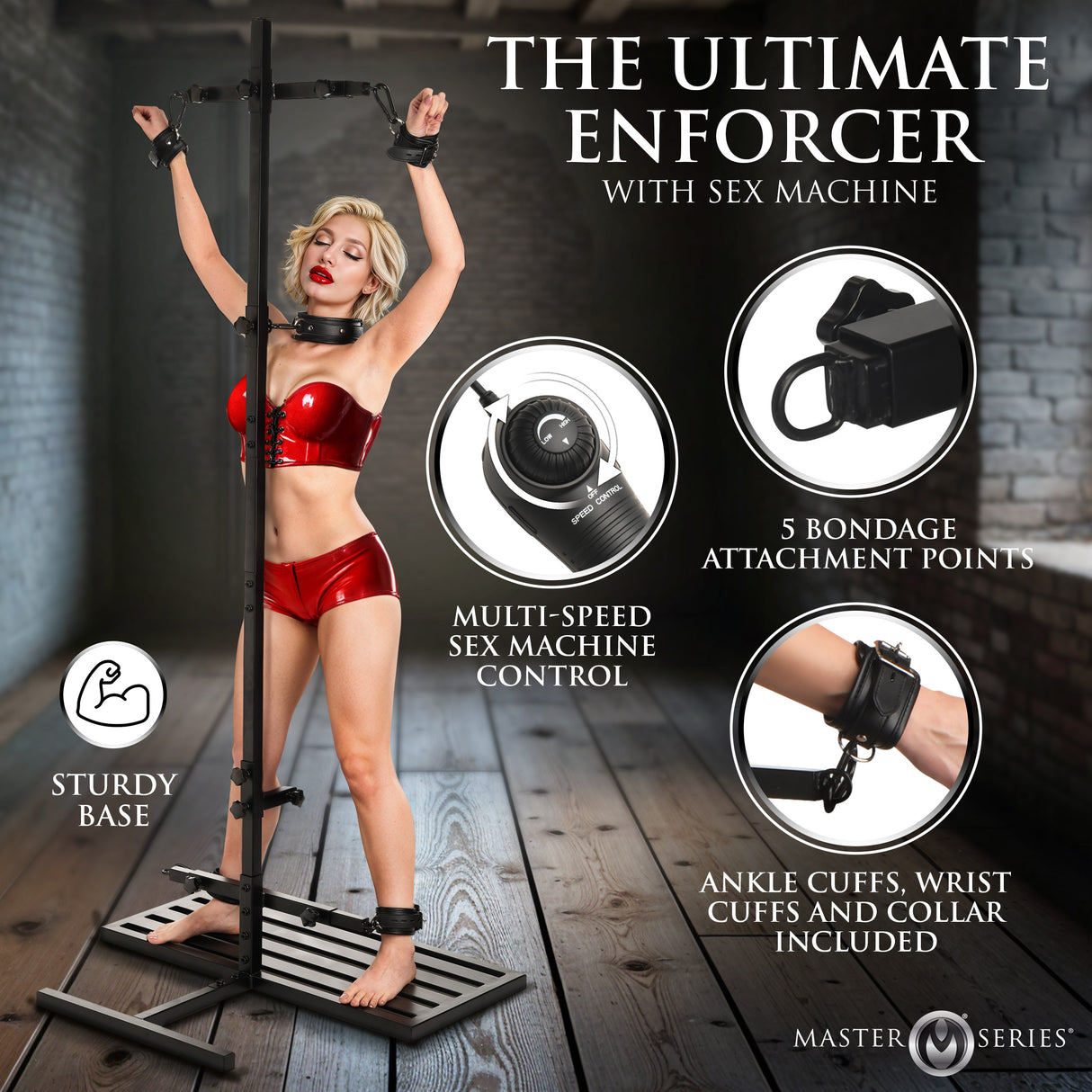 Ultimate Enforcer Sex Machine Tower side view - BDSM Authority