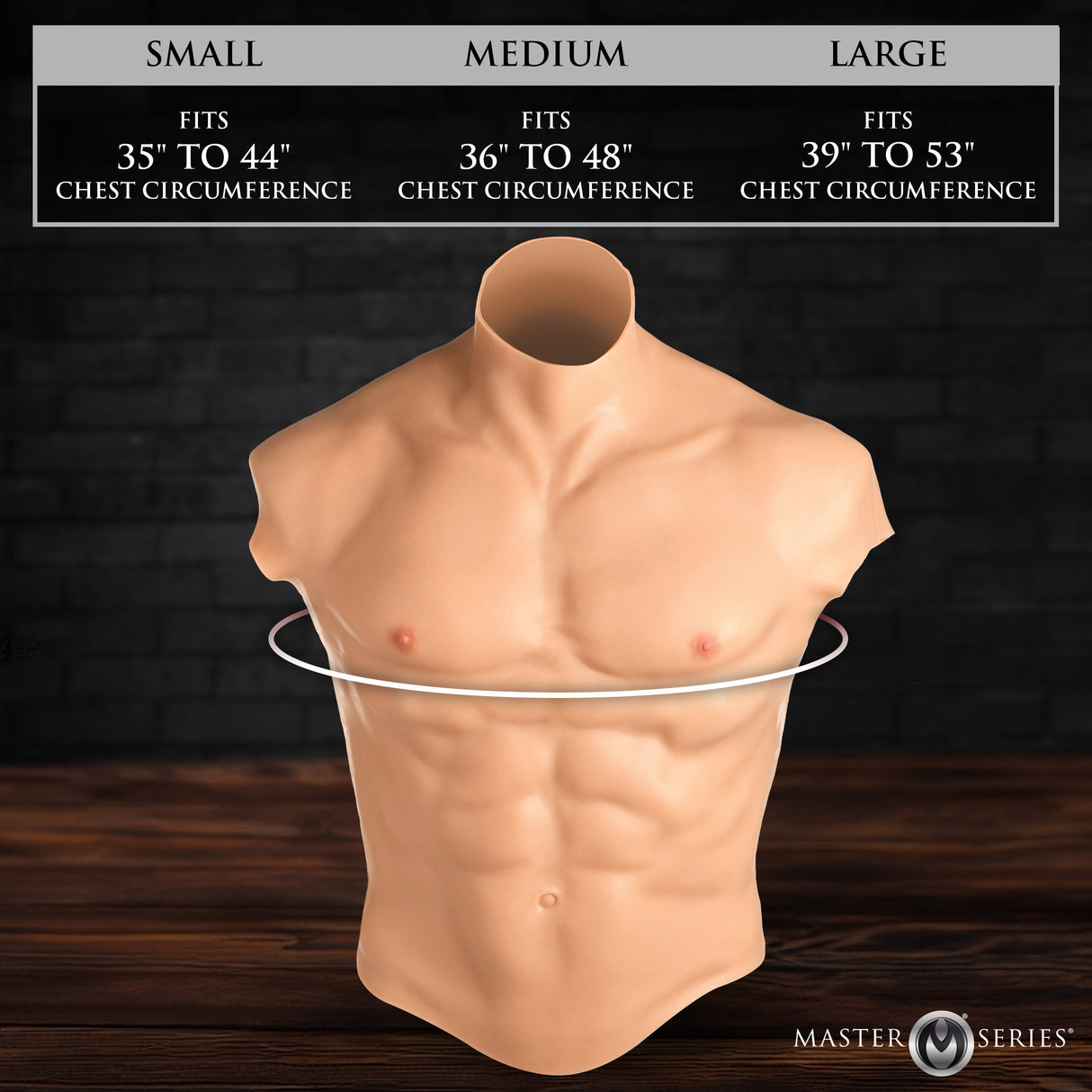 Ripped Silicone Male Chest Fetish Wear detail view 3 - BDSM Authority