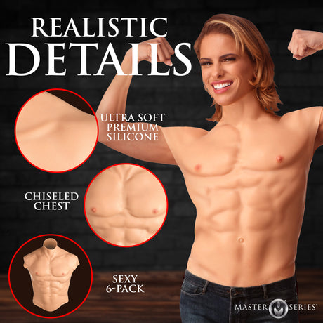 Ripped Silicone Male Chest detail view 2 - BDSM Authority