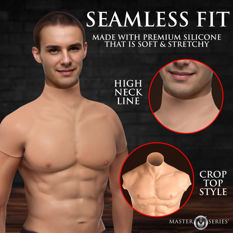 Ripped Silicone Male Chest detail view 1 - BDSM Authority