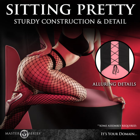 Stiletto fetish chair pink side profile detail - BDSM Authority