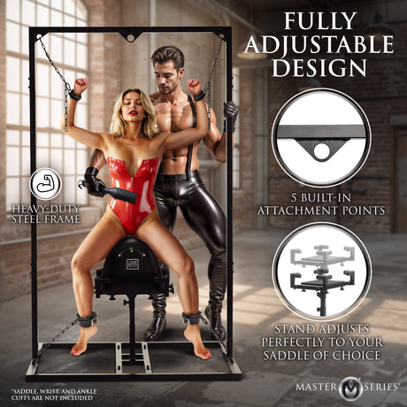 Pleasure Post Saddle Bondage Bench: close-up detail - BDSM Authority