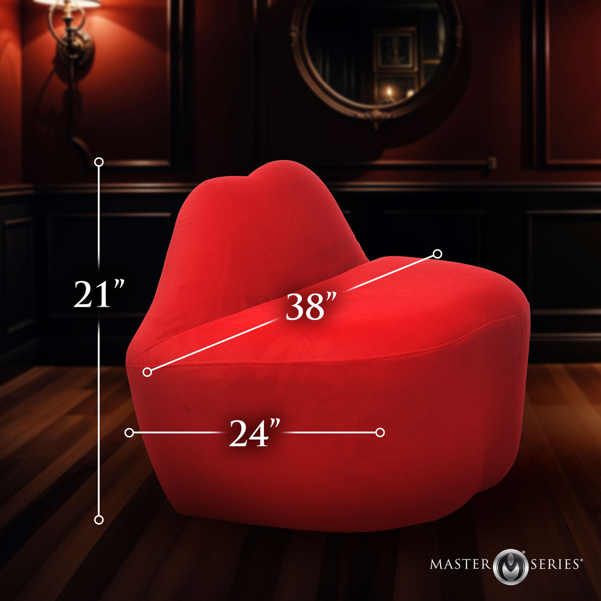 Statement BDSM loveseat in soft velvet upholstery - BDSM Authority