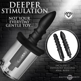 Master Series Rosebud Driller interchangeable silicone rods and suction cylinder detail - BDSM Authority