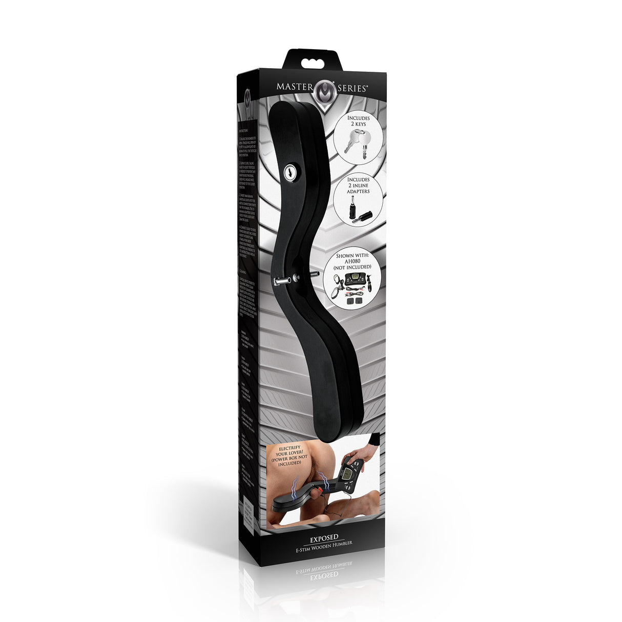 Exposed e-stim wooden humbler Master Series packaging - BDSM Authority