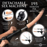 Hog Tie Bondage Rack with Sex Machine angle view - BDSM Authority
