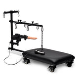 Hog Tie Bondage Rack with Sex Machine full view - BDSM Authority