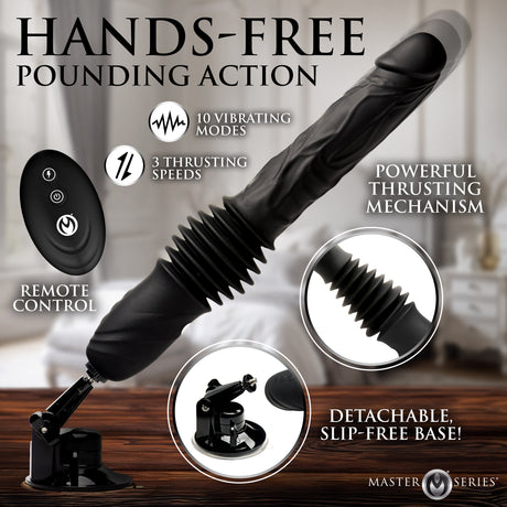Double Pounder Silicone Vibrating Dildo Thruster - view 2
