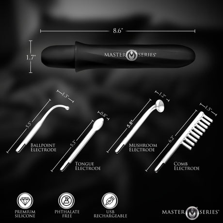 Black Elektrawand violet wand neon glow in use - BDSM Authority