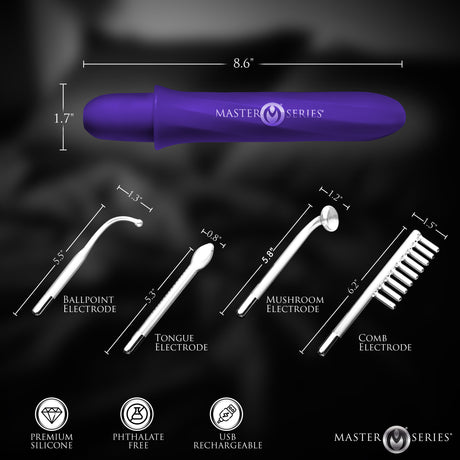 Purple Elektrawand violet wand neon glow in use - BDSM Authority