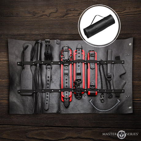 Scarlet Seduction Leather Bondage Travel Set detail view 1 - BDSM Authority