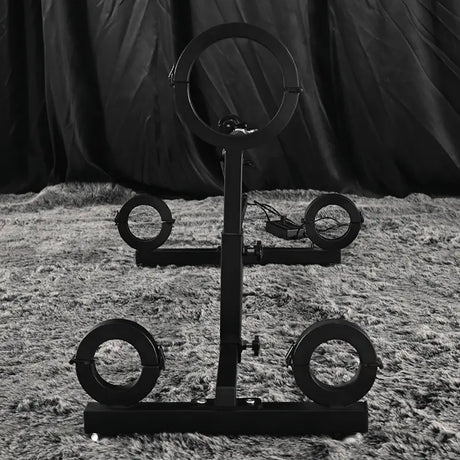 Adjustable kneel prone bondage frame HQJS-032 front view showcasing durable adjustable metal frame, padded support surfaces, and ergonomic positioning design for specialty furniture applications
