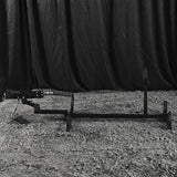 Adjustable kneel prone bondage frame HQJS-032 left view showcasing durable adjustable frame construction, padded ergonomic support surfaces, and stable specialty furniture design for studio or interior use

