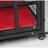 BDSM cage on wheels with included cuff set and locking hardware, BDSM Authority