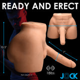 Auto-Squeezing and Vibrating Male Masturbator - side profile orientation view - BDSM Authority