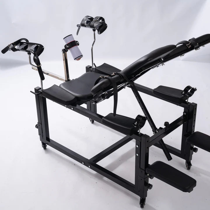 Commercial Adjustable Bench System with Integrated Motion Unit top view, heavy-duty adjustable seating system with reinforced frame, padded bench surface, and integrated motion mechanism for stable support and controlled positioning.
