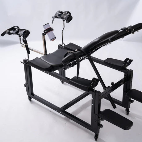 Commercial Adjustable Bench System with Integrated Motion Unit top view, heavy-duty adjustable seating system with reinforced frame, padded bench surface, and integrated motion mechanism for stable support and controlled positioning.
